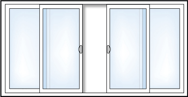 4 Panel Sliding Pation Door